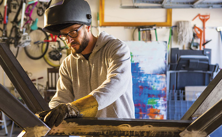 Person working in a workshop