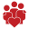 group hugging with heart icon