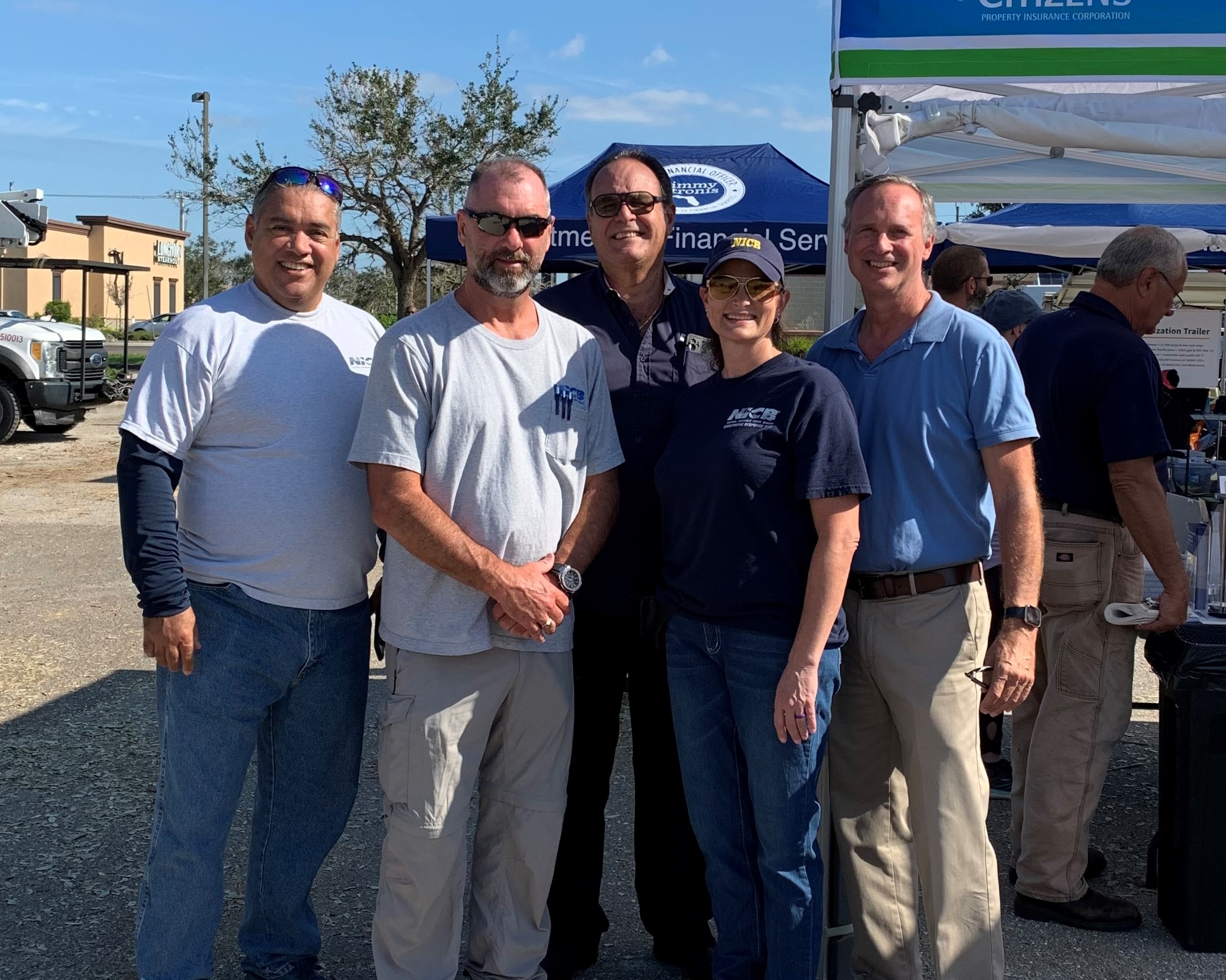 NICB employees at a Hurricane Ian insurance village