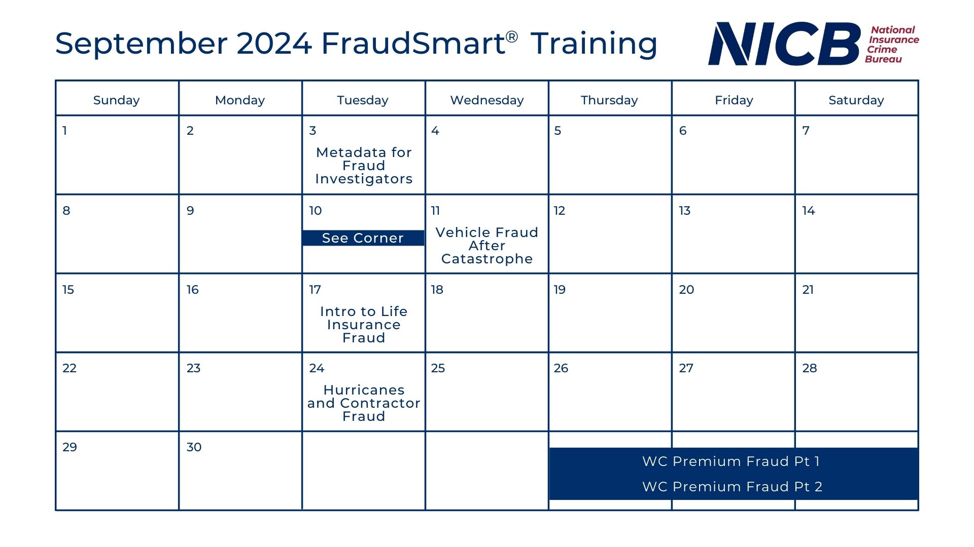 September 2024 FraudSmart Calendar