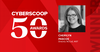 Photo of Cherilyn Pascoe on CyberScoop 50 Award background