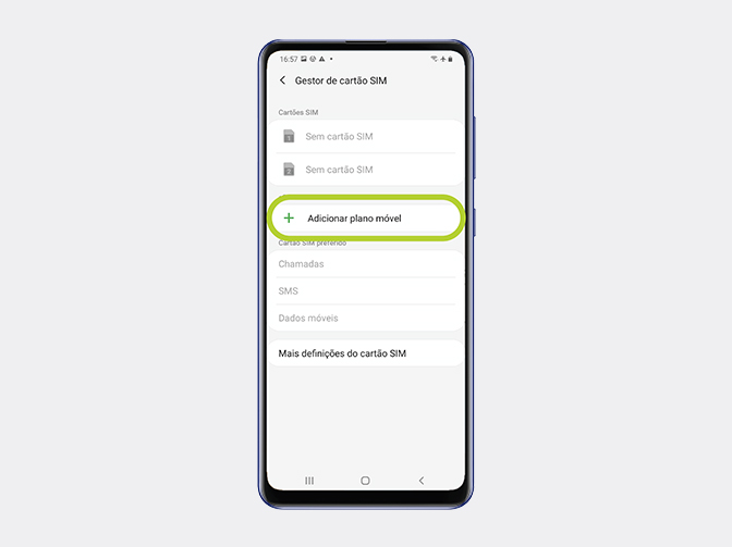 Adicionar plano móvel