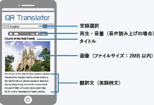 QR Translator 翻訳画面イメージ