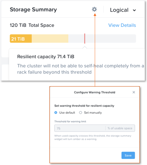 Resilient Capacity Threshold