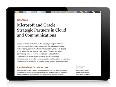 Die Partnerschaft von Oracle und Microsoft (PDF)