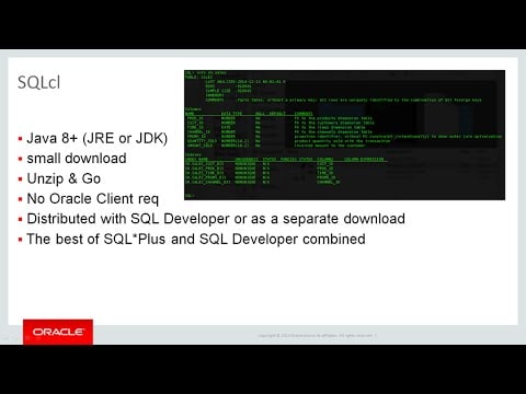 Vidéo d'introduction à SQLcl