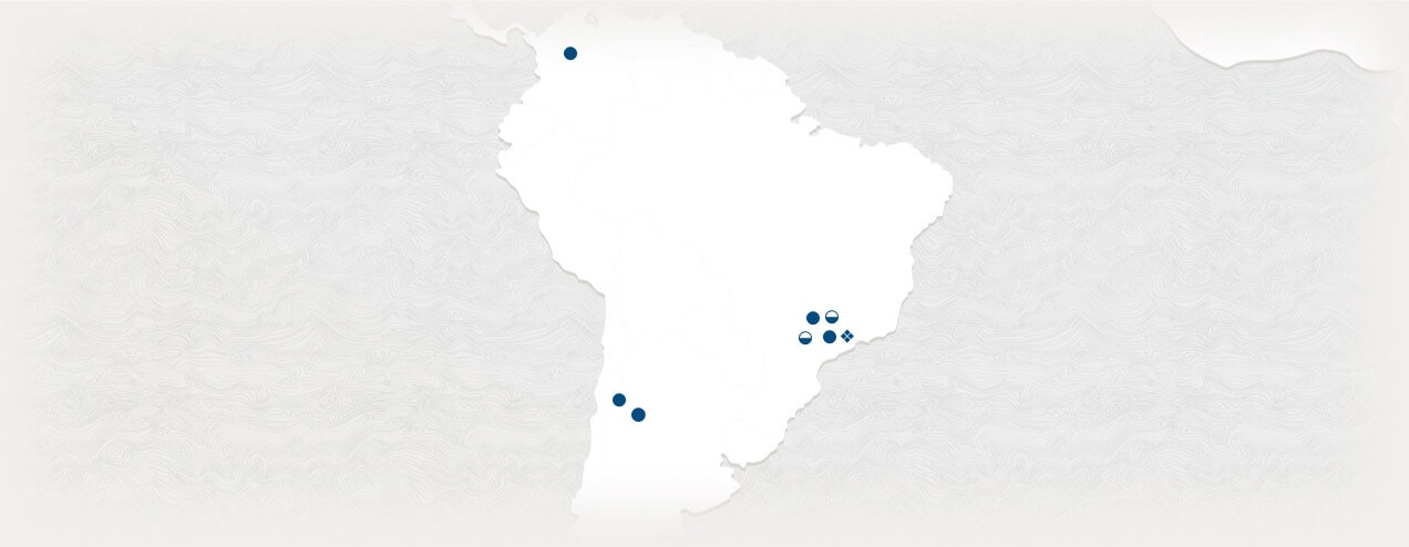 Mappa che mostra le posizioni dei data center Oracle in Sud America