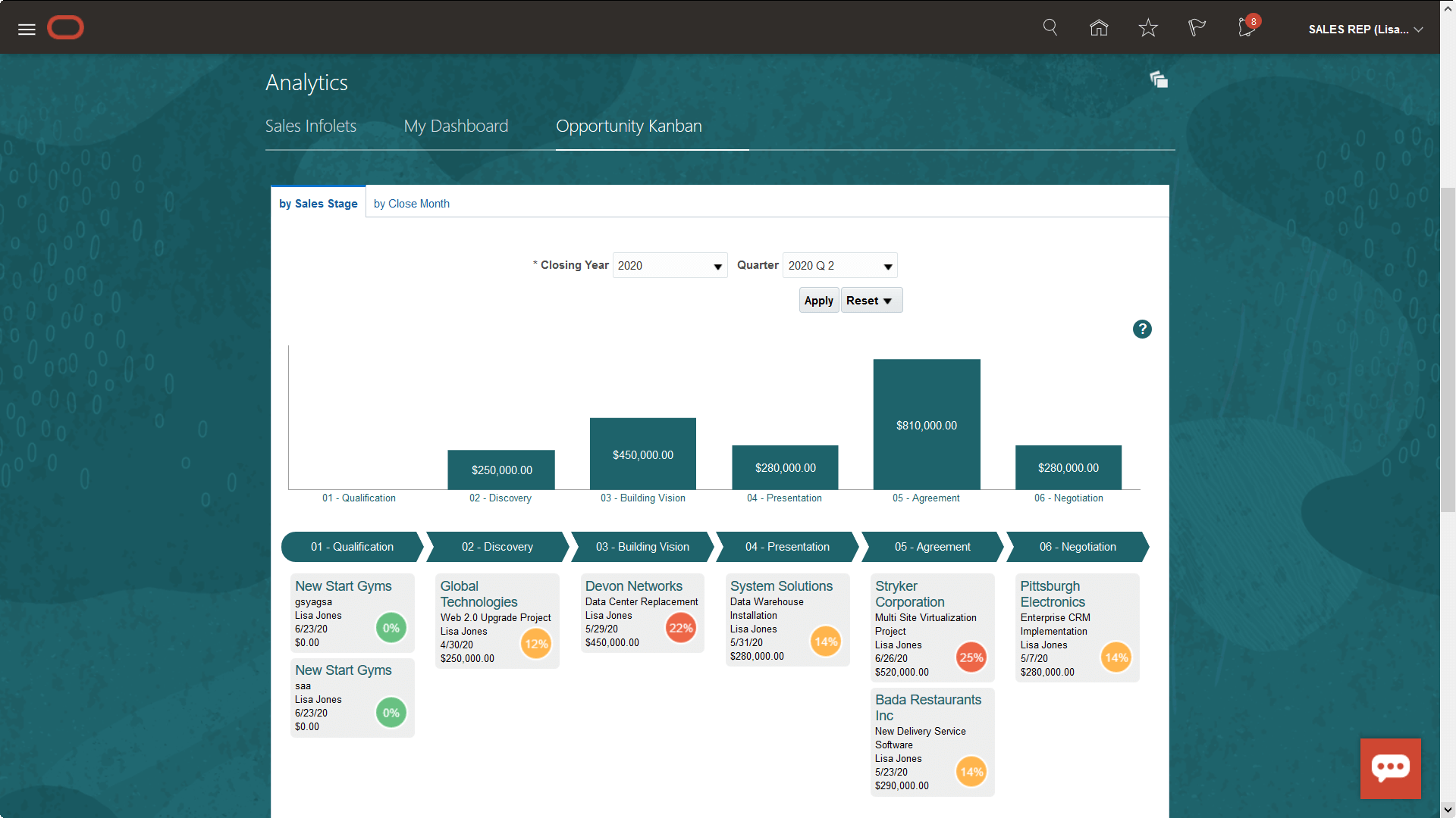 visão geral dos dados do cliente do sales force automation 