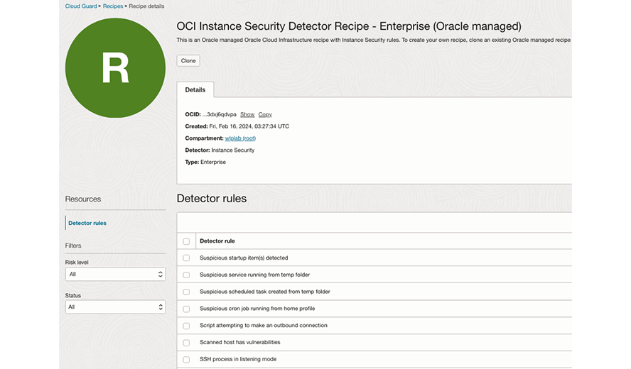 Out-of-the-box detector rules