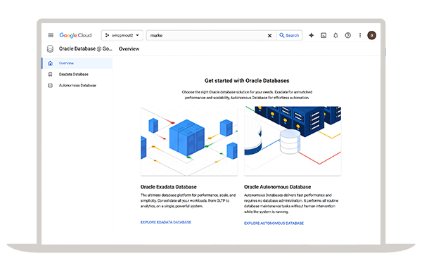 Innovate faster with the best of Oracle and Google Cloud services
