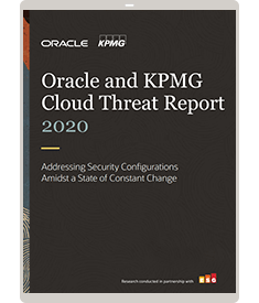 Oracle and KPMG Cloud Threat Report 2020 cover