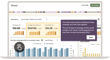 Recorrido de producto de Oracle Customer Data Platform