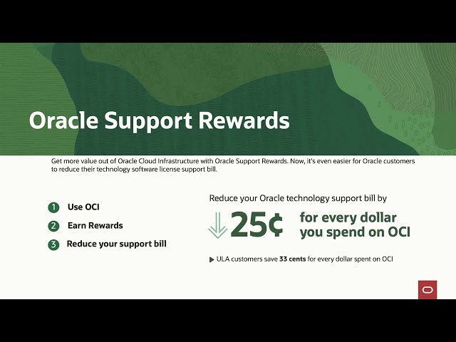 الاطلاع على نظرة عامة حول الصورة المصغرة لفيديو Oracle Support Rewards