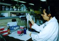 Person using pipette