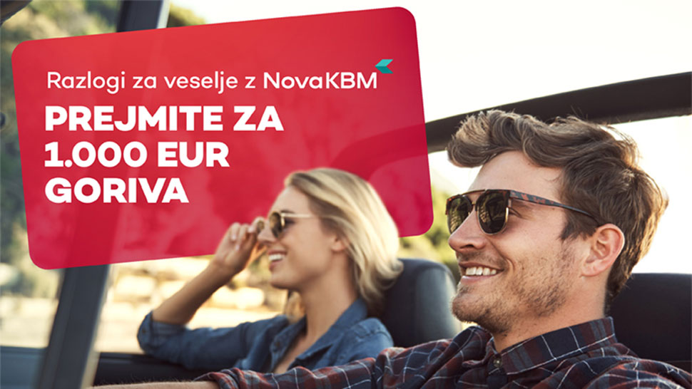 Gorivo plačajte z VISA kartico Nove KBM in osvojite za kar 1.000 € goriva!