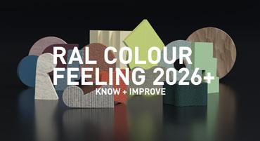 RAL FARBEN präsentiert neuen Farbtrendbericht RAL COLOUR FEELING 2026+ mit zugehöriger Materialsammlung