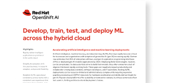 ML in der Hybrid Cloud: Entwicklung, Training, Tests und Deployment (technische Kurzdarstellung)