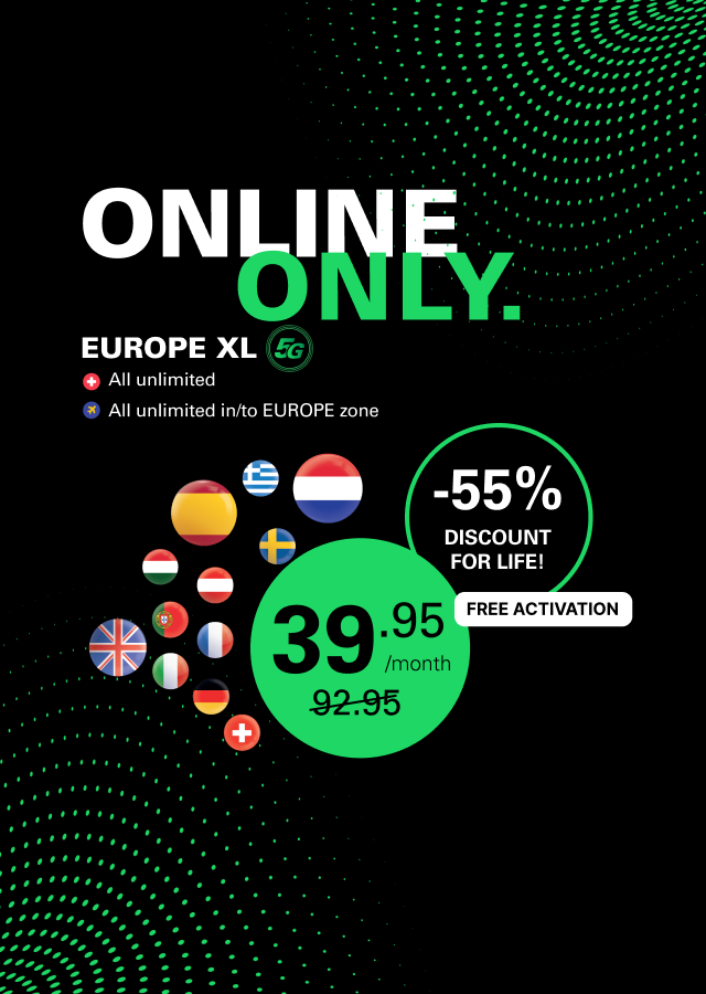 Europe XL at 39.95/month instead of 92.95