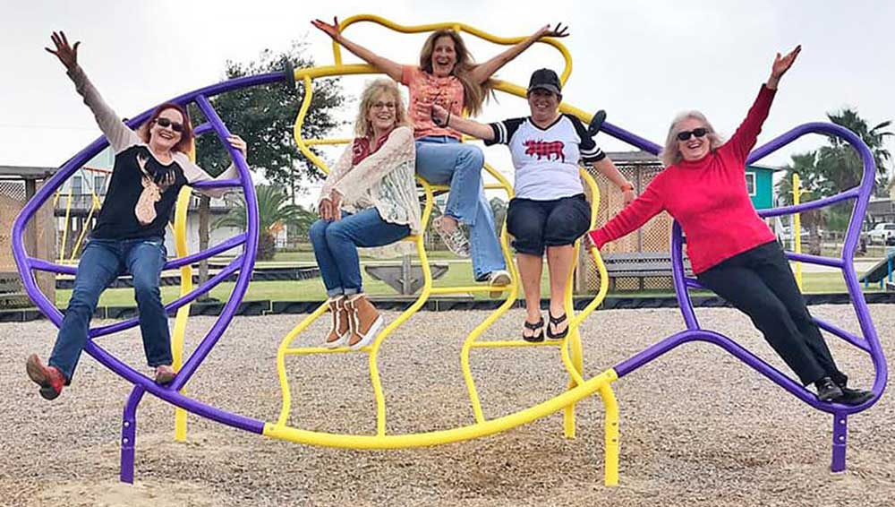 students on playground