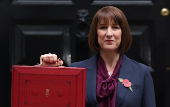 Rachel Reeves, UK chancellor of the exchequer, outside 11 Downing Street ahead of presenting her budget to parliament in London