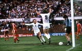 Gary Shaw and Peter Withe in the European Cup final in Rotterdam in 1982 