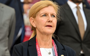 Chair of the FA Debbie Hewitt looks on during the FIFA World Cup Qatar 2022 Group B match between England and Iran at Khalifa International Stadium, November 21, 2022 in Doha, Qatar