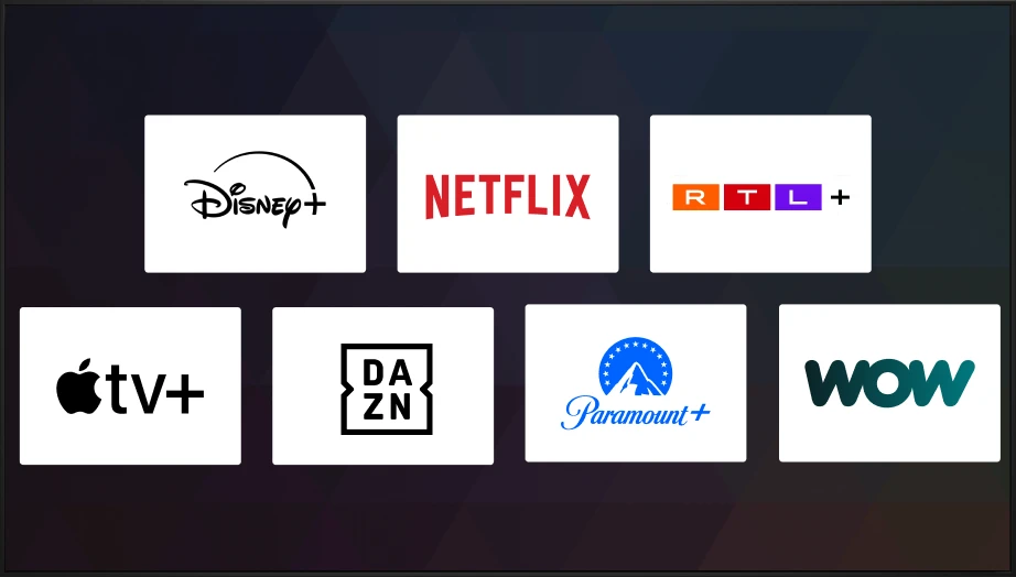 Logos der Streaming-Dienste und Partner von MagentaTV