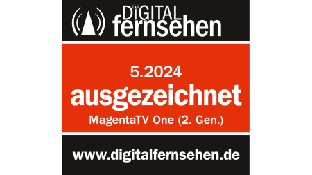 Testsiegel Digital Fernsehen, 05/2024, ausgezeichnet, MagentaTV One (2. Gen.)