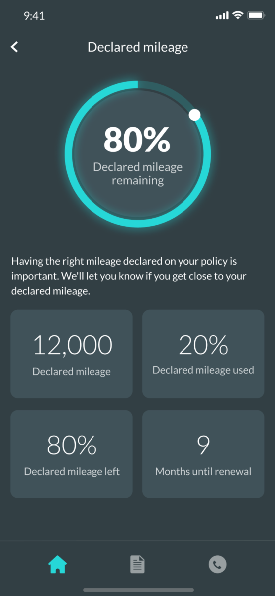 Ticker app - mileage