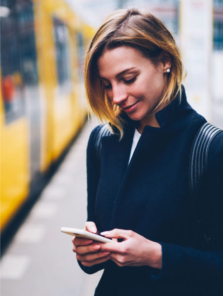 Woman using phone