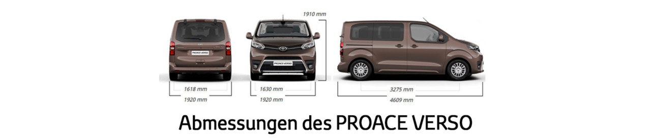 Abmessungen des ProAce Verso