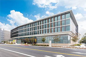 Exterior of the UCI Health Joe C. Wen & Family Center for Advanced Care in Irvine.