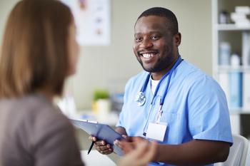 male nurse with patient