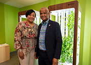 Washington D.C. VCS Canteen Chief Dwight Brown at the PatriotGarden in VA central office