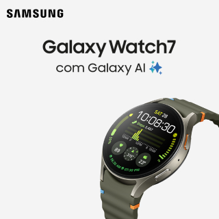 Imagem do novo Samsung Galaxy Watch7 na cor verde escura