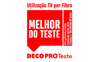 Selo Vermelho DECO PRO Teste Melhor do teste Tv por Fibra