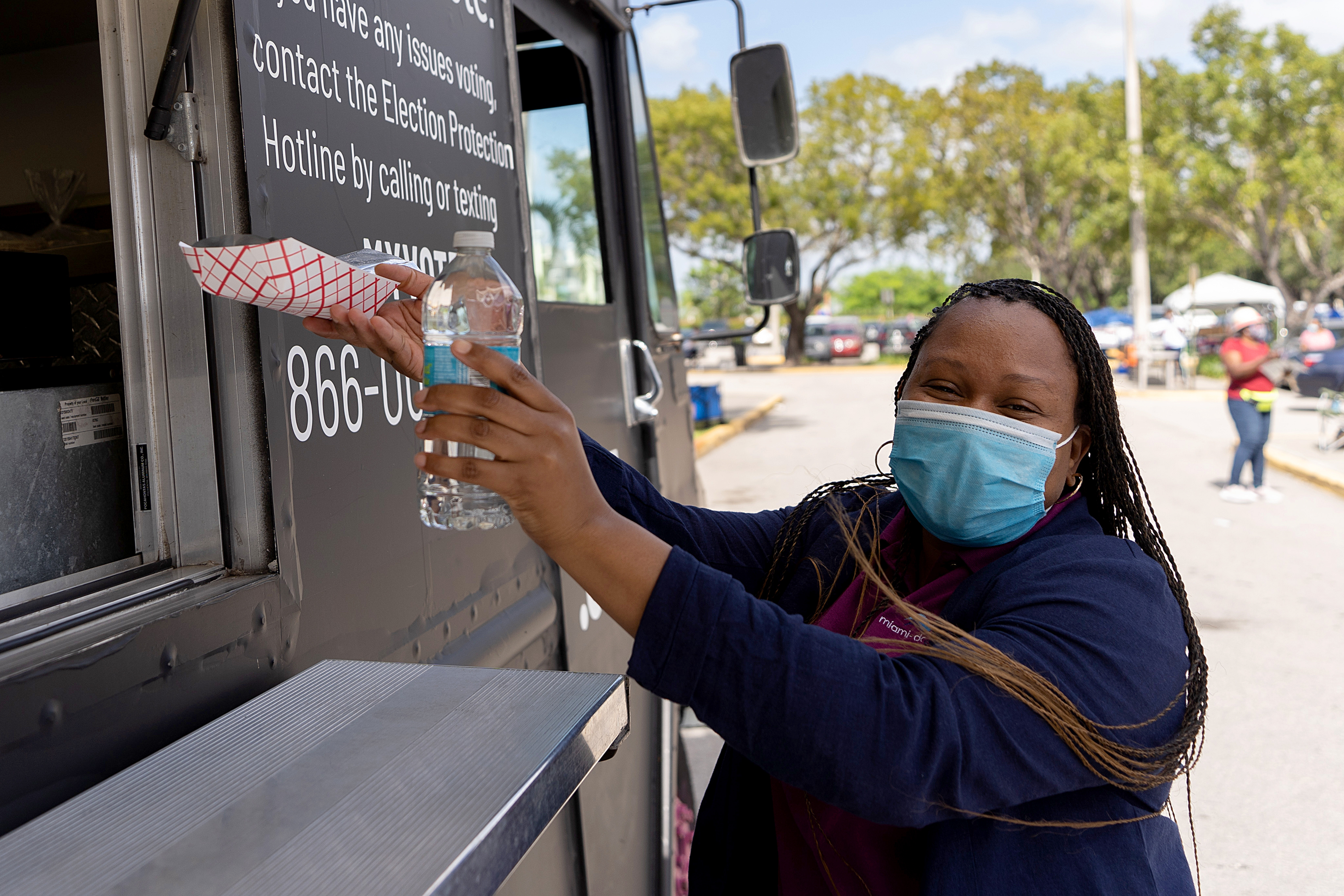 Vote.org food truck in Miami, FL.